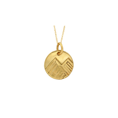 Gold mini mountain love necklace