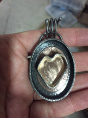 Silver copper pendant