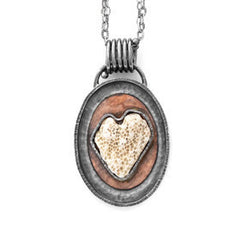 heart shaped coral pendant