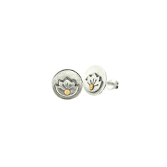 Lotus flower stud earrings