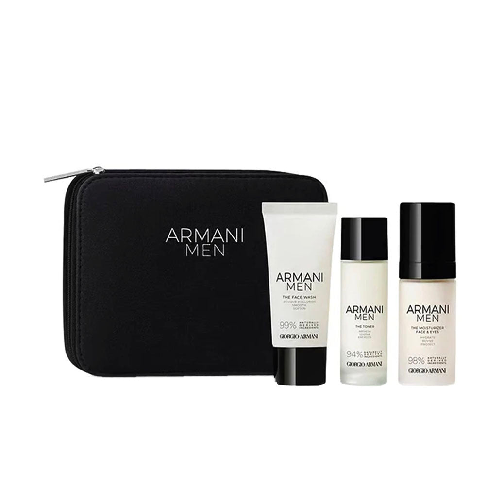 Giorgio Armani Armani Men Gift Set 30ml Face Wash + 30ml Toner + 30ml  Moisturizer | PerfumezDirect®