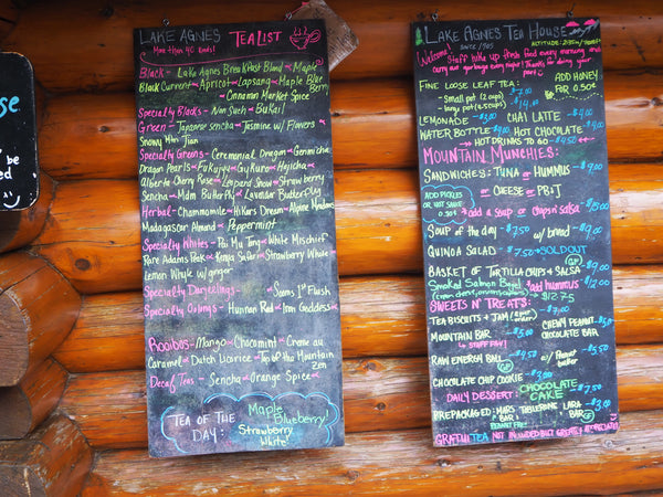 Lake Agnes Tea House Menu