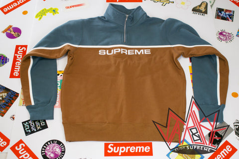 supreme 2 tone half zip