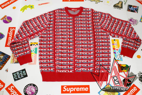 supreme repeat logo sweater