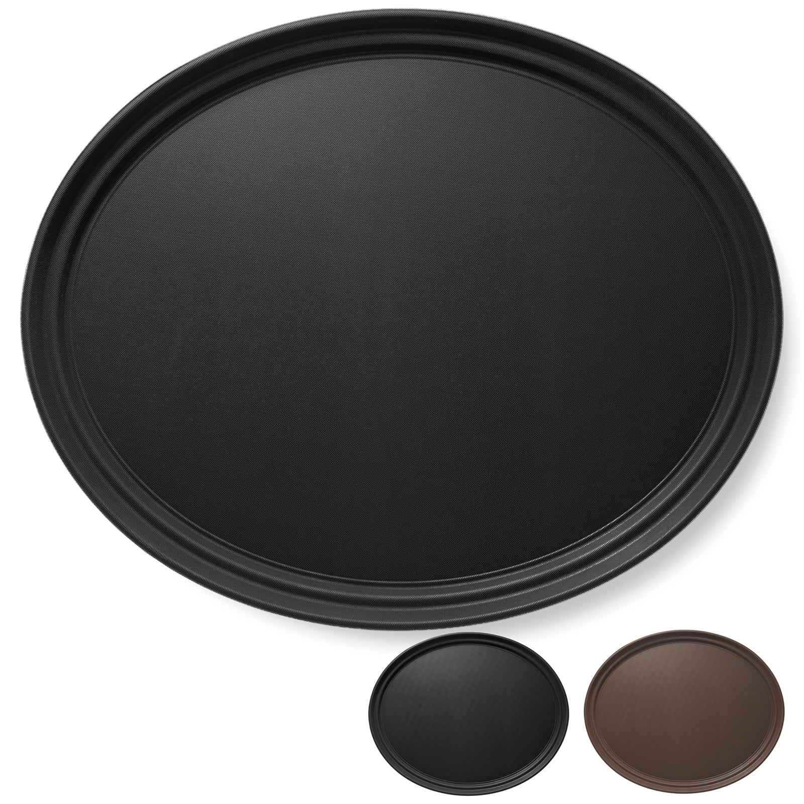 Oval Restaurant Serving Trays - Non-Slip NSF Tray