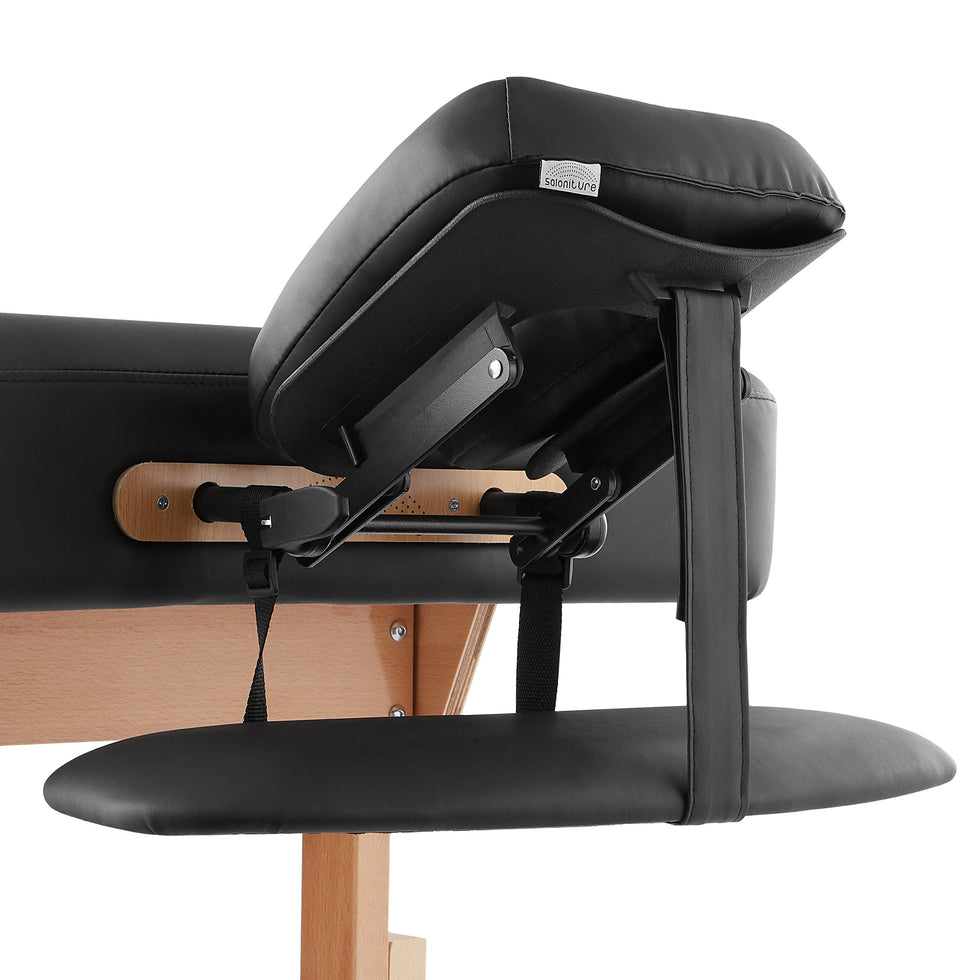 Professional Stationary Massage Table With Shelf And Accessories Mix