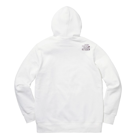 northface white hoodie