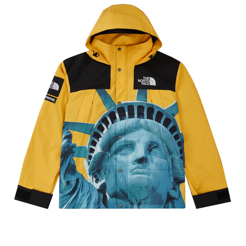 supreme north face jacket yellow