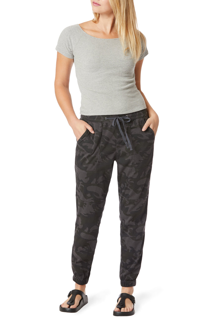 Camo Demerey Sateen Jogger Pants for Women | UNIONBAY