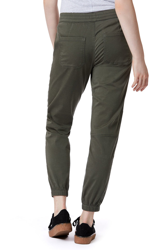 Green Sateen Jogger Pants for Women | UNIONBAY