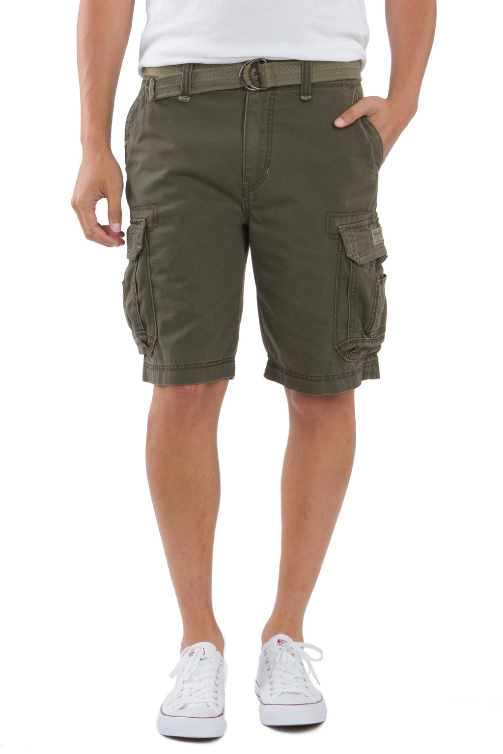 Cordova Cargo Messenger Shorts, Grey | UNIONBAY