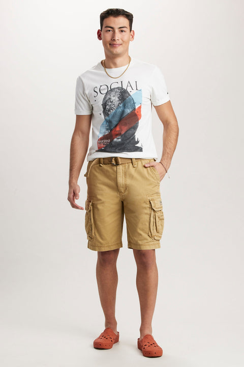 Herren-Sommer-Cargo-Shorts Reguläre Passform Entspanntes Design Hochwertige  △R