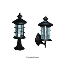 Wall or Pole Mount Solar Patio Lights in Hampton Style Dusk to Dawn Light Mode