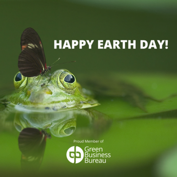 happy earth day frog in pond solar us shop green business