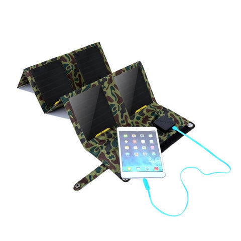 camouflage solar power pack for camping without battery