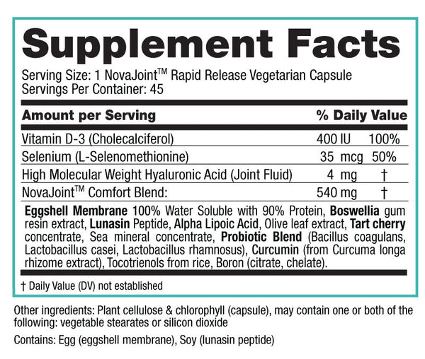 NovaJoint Supplement Facts