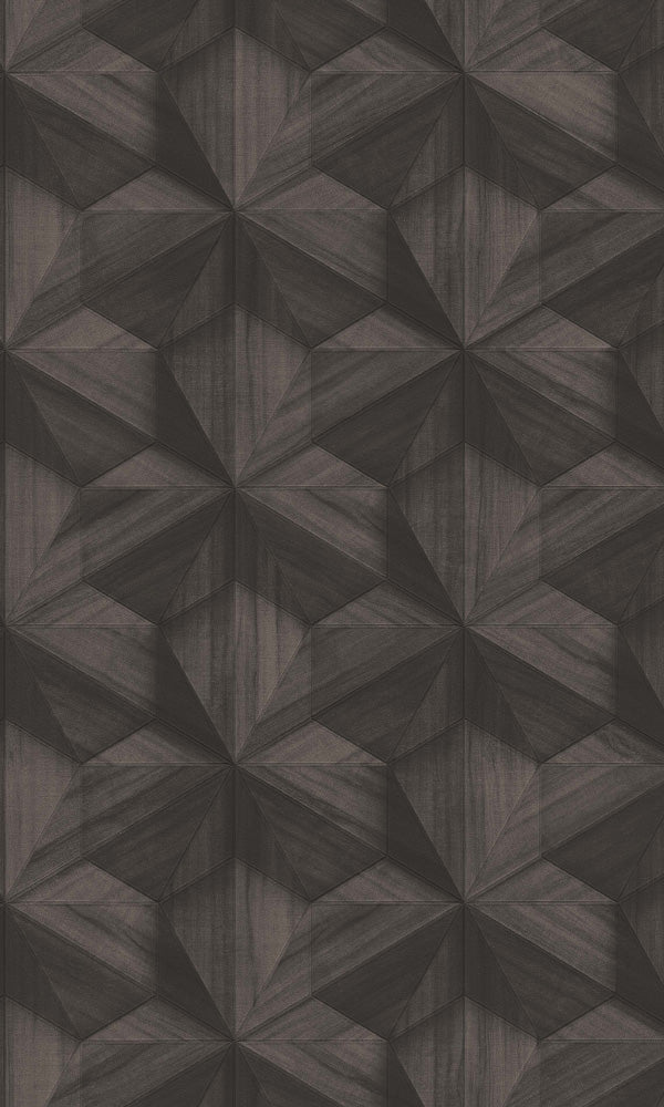 Texture Stories Dark Brown Wooden Hexagon Wallpaper 218410 Prime