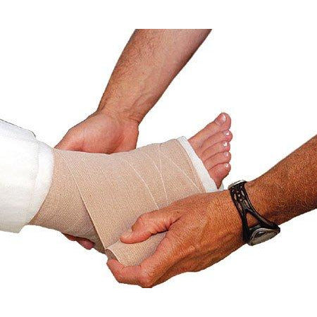 Compression bandage with underpadding and two shortstretch