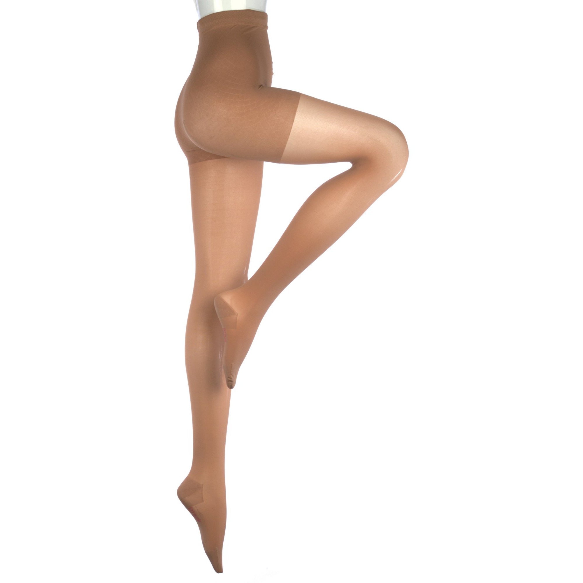 Mediven Sheer and Soft 20-30 mmHg Thigh w/ Beaded Silicone Top Band Wheat  II - Ankle 8-8.75 inches 