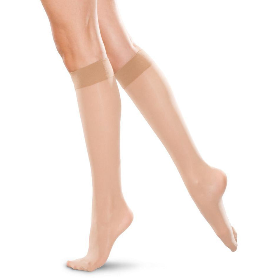 TherafirmLIGHT Women's Footless Support Tights - 10-15mmHg Compression  Stockings (Black, Small)