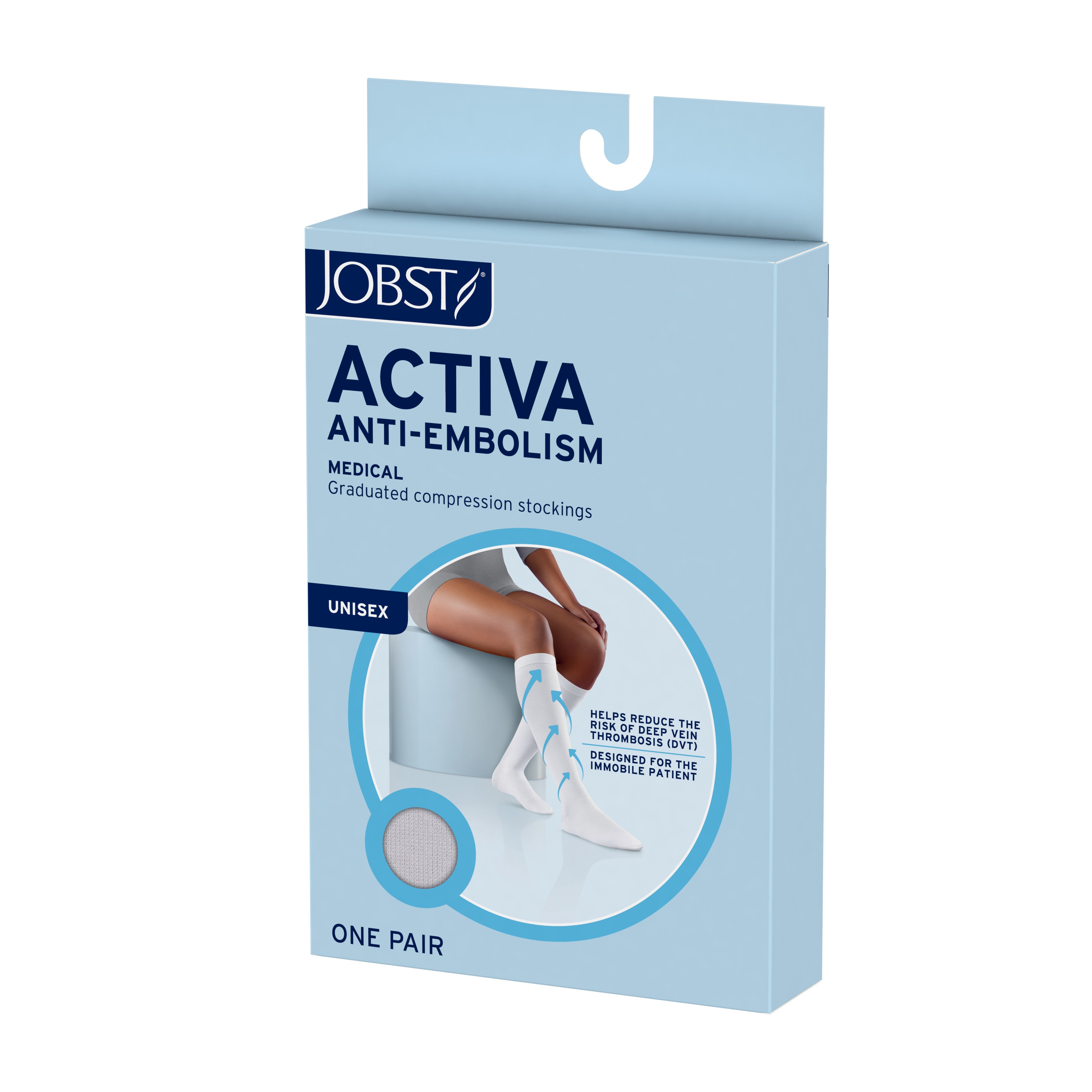 Activa, Anti-Embolism Stockings, H0401, Small, Thigh High, Beige, 18 mmHg,  New