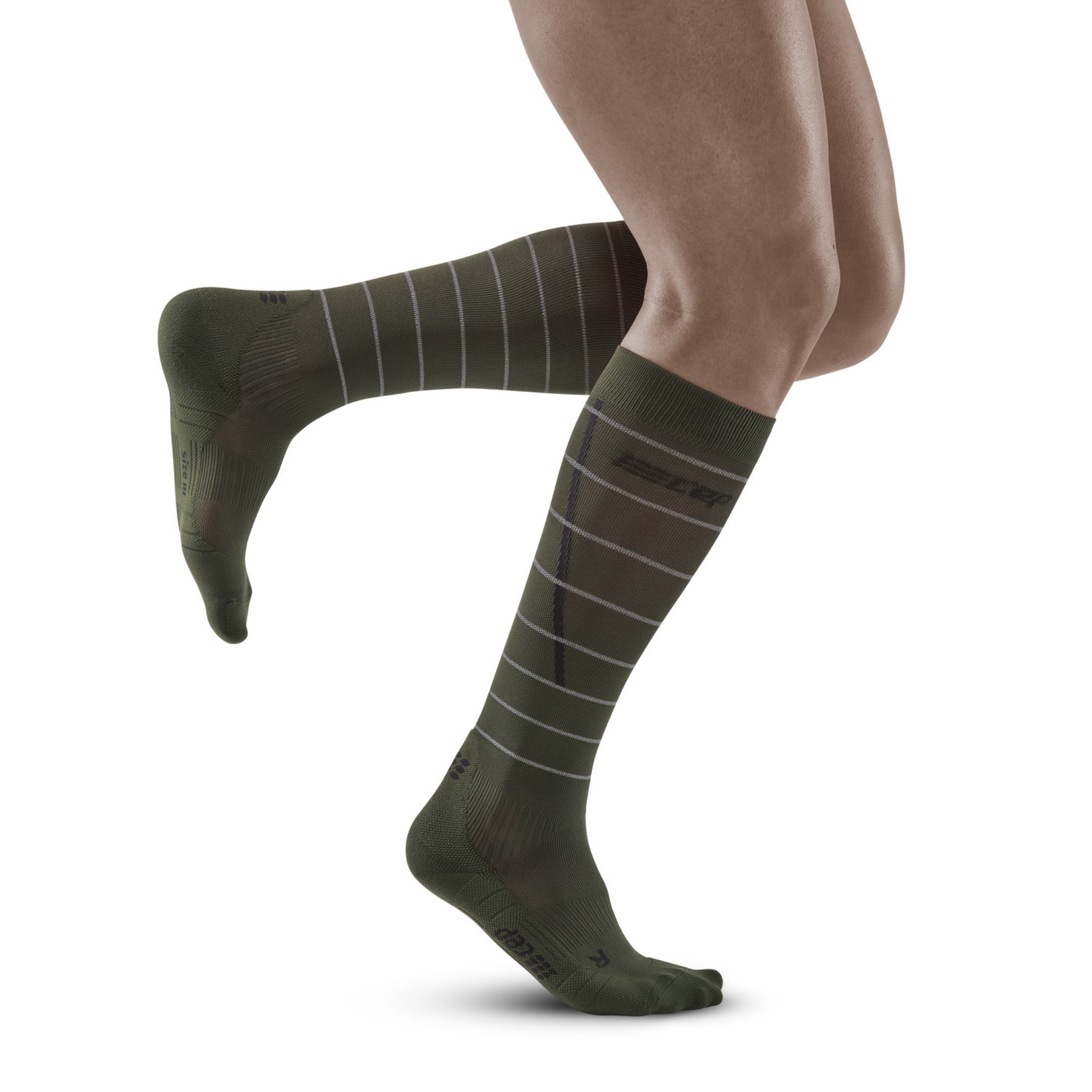 Reflective Mid Cut Compression Socks - Men