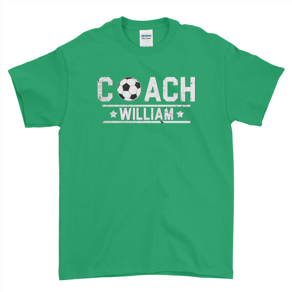 Personalised Soccer Coach Shirt With Coach's Name - Mens T-Shirt - Ai  Printing