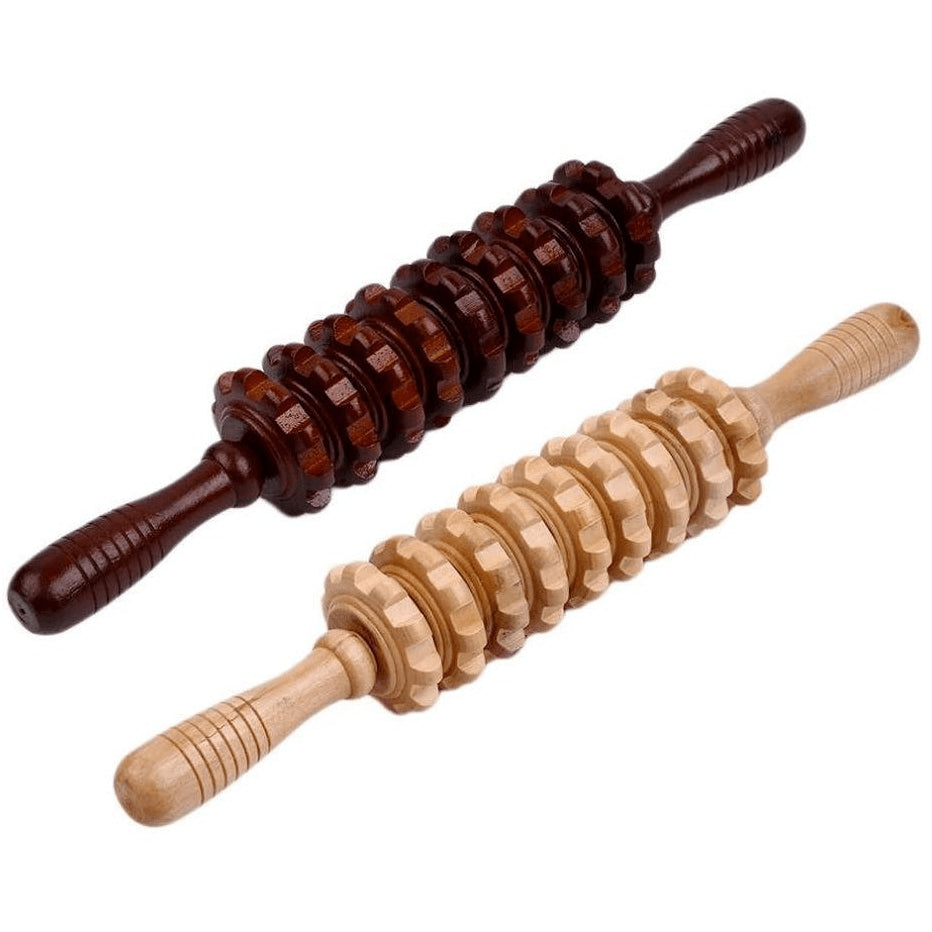 Feetyweety Store Cherrywood Massage Rolling Pin