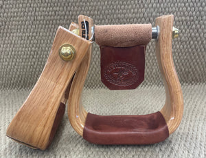 Stirrups - STP62 - Nettles 2" Petite Flat Bottom Varnish - RC Bean Saddlery