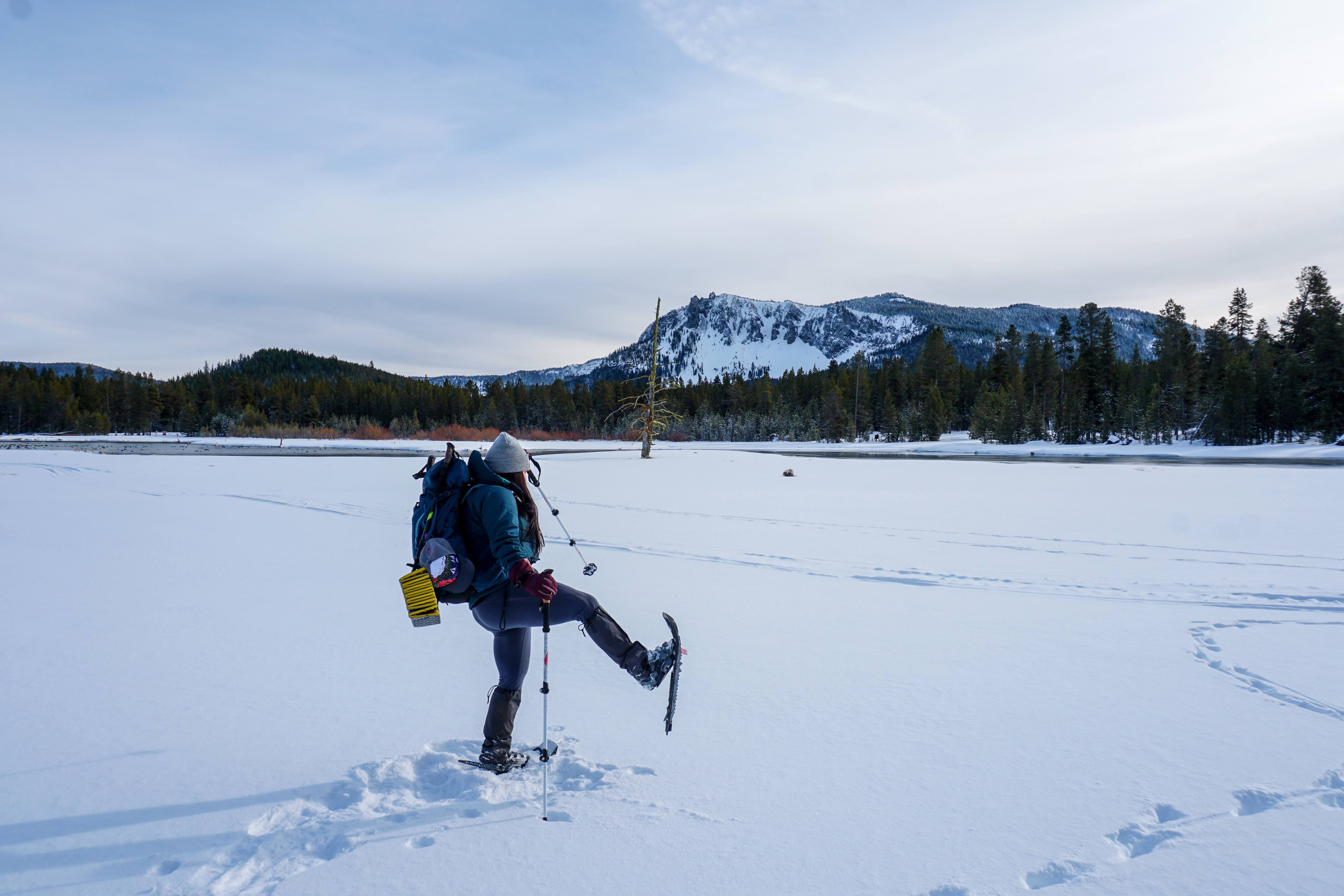 Road Tripping the PNW - What We Learned on Our Winter Road Trip - Snowshoeing Paulina Lake Oregon