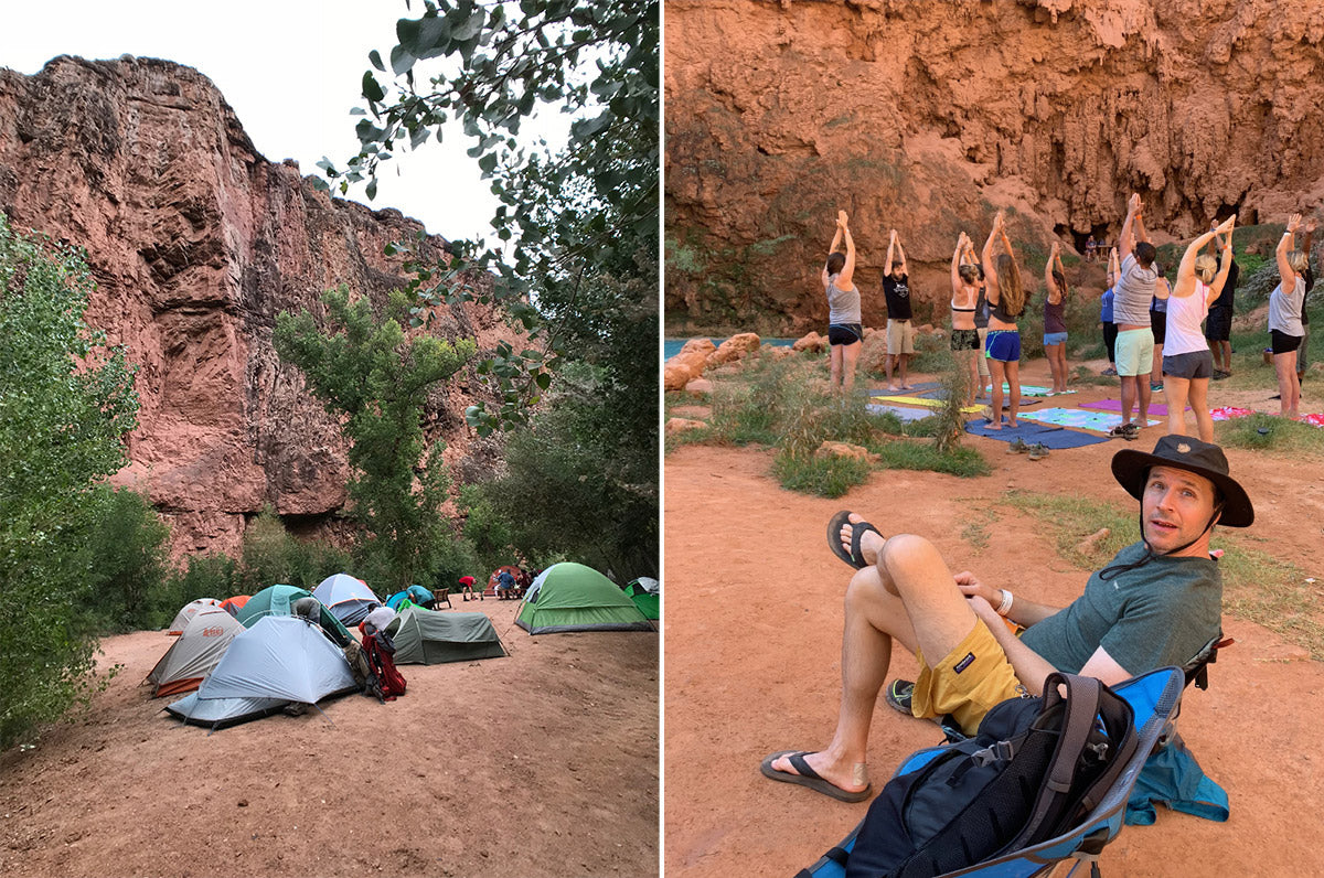 campsite activities at havasupai