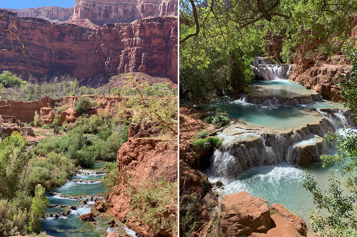 navajo falls and beaver falls near havasupai