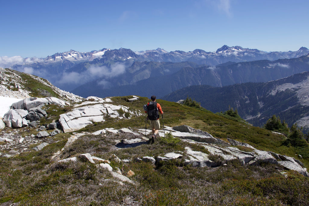 hiking with carbon fiber trekking poles