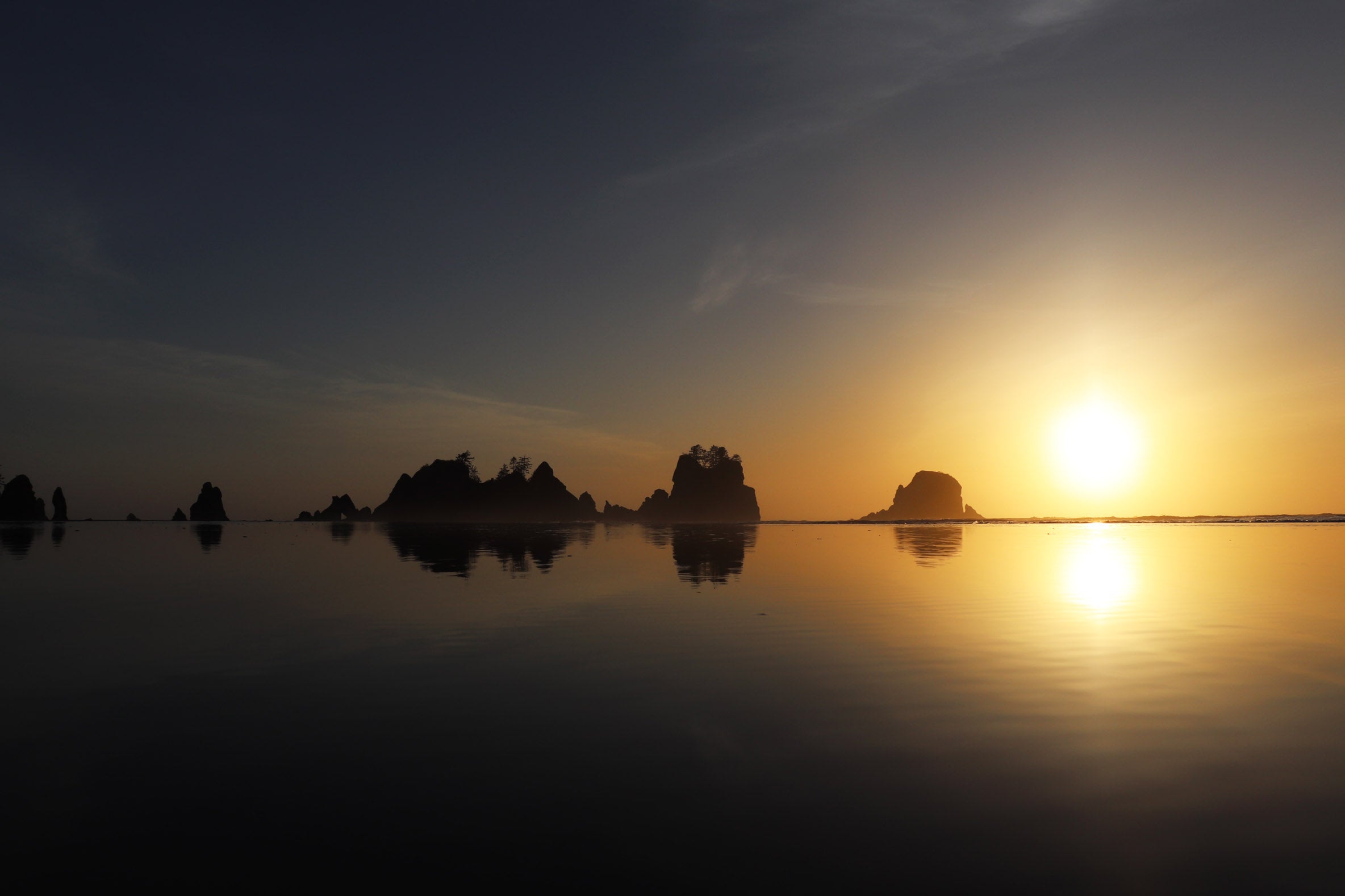 sunset in olympic national park