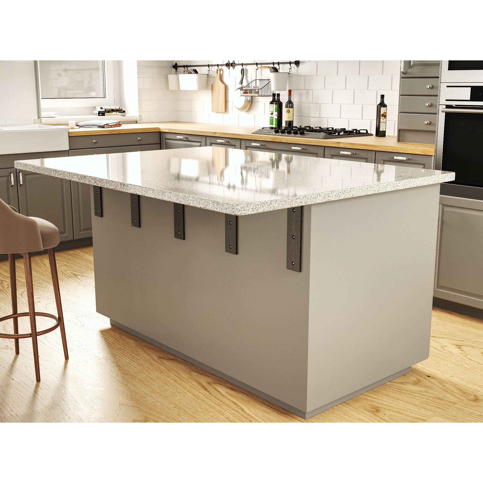 Floating Countertop Wall Bracket Create A Floating Desk Or Bar