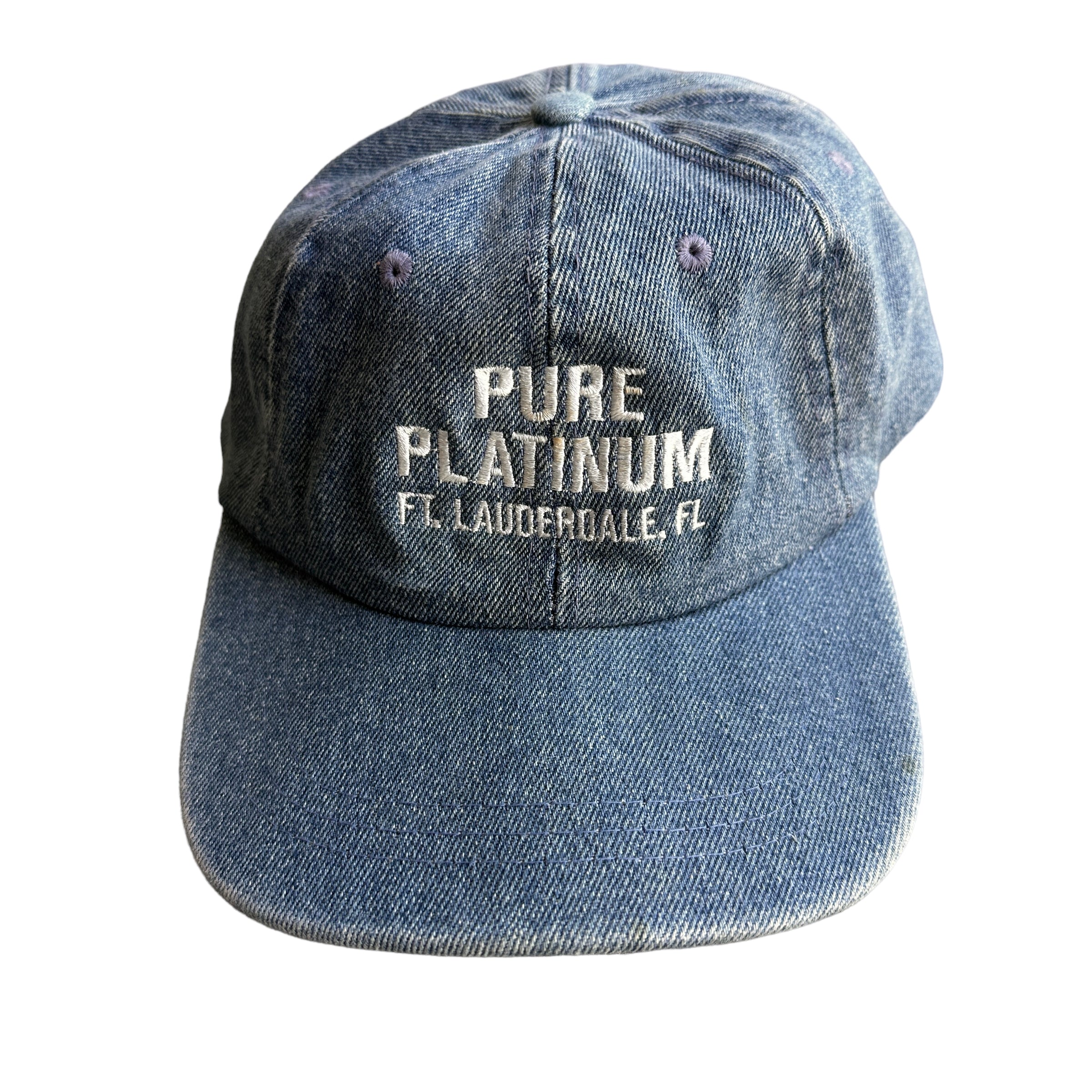 image of Pure platinum denim hat