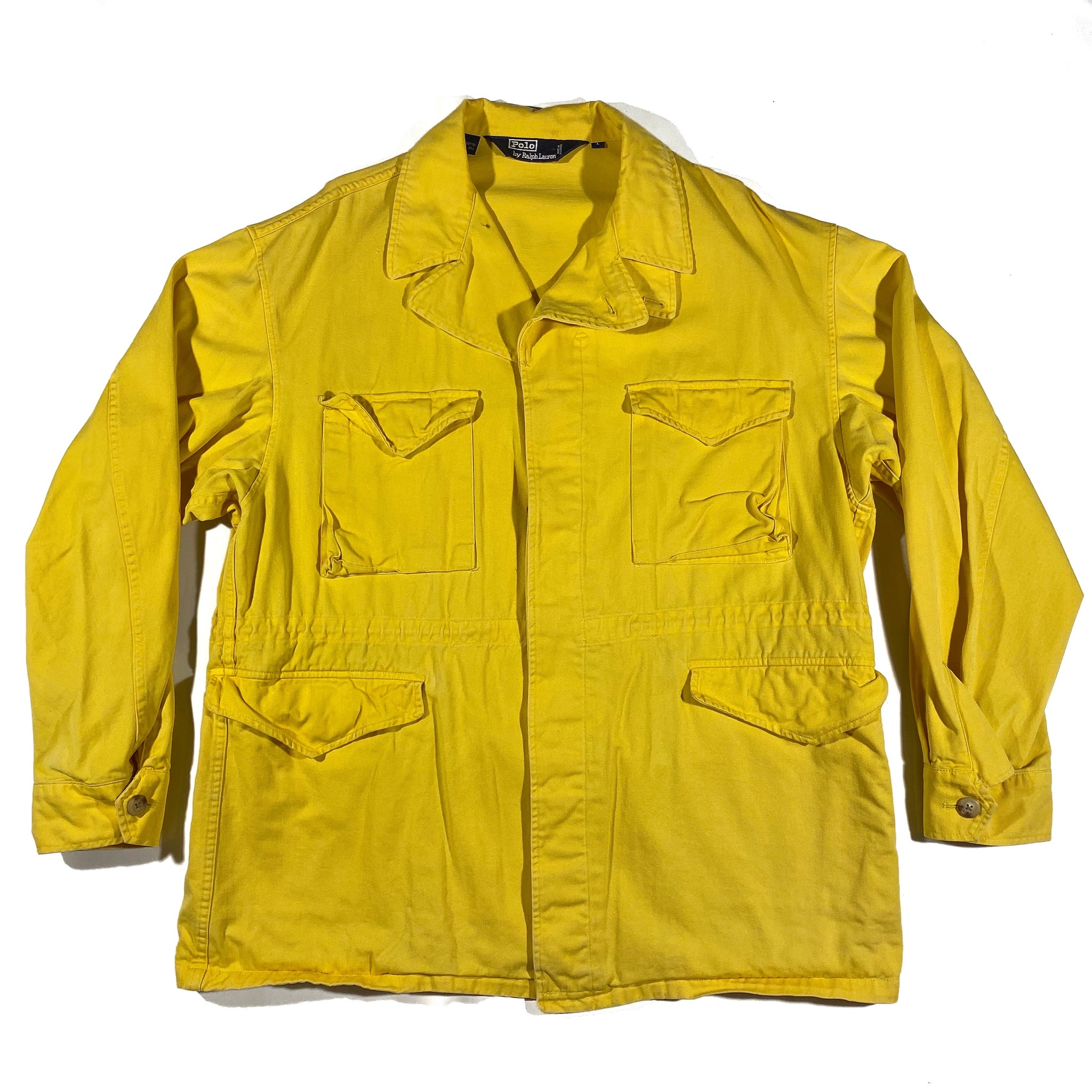 yellow polo jacket