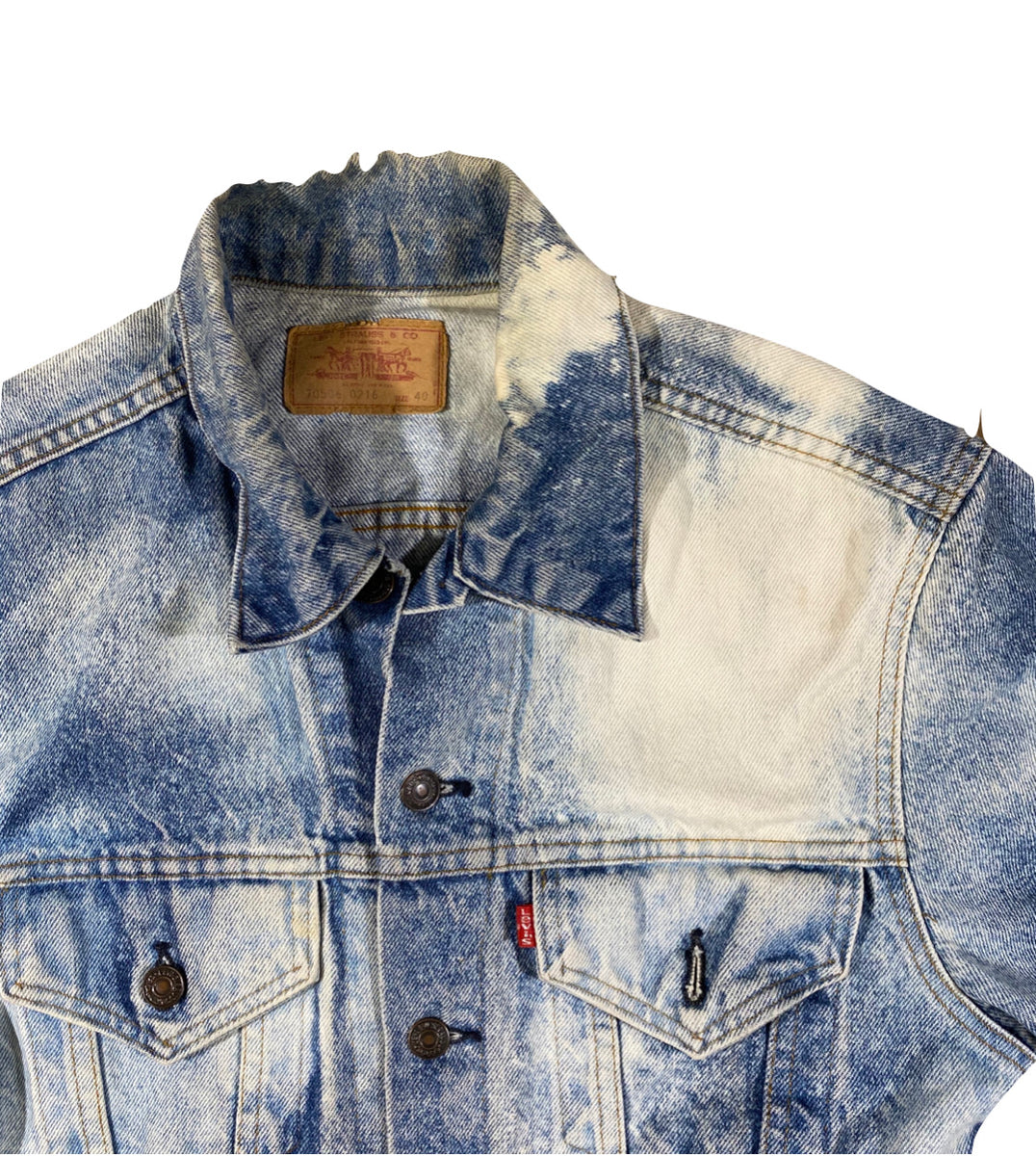 80s Bleached levi's denim jacket sz40 – Vintage Sponsor