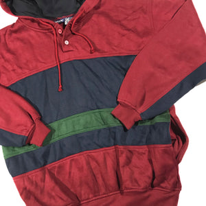 90s color block hoodie