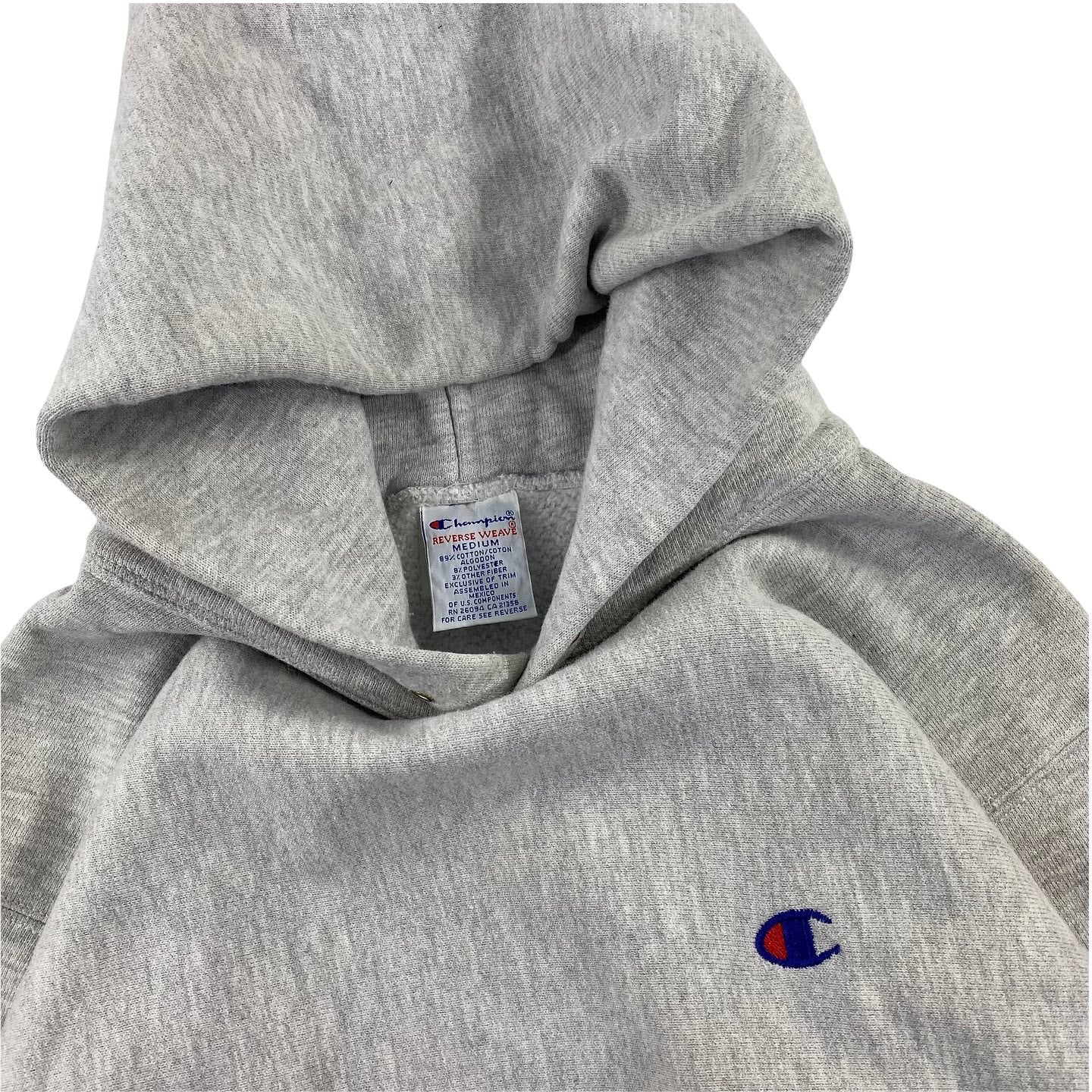 90s Champion Reverse weave hooded sweatshirt. medium – Vintage Sponsor