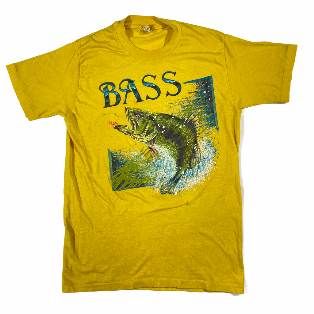 Spinning Bass T Shirt Vintage 80s Sports Fishing Classics Made in USA Mens  Size Large 
