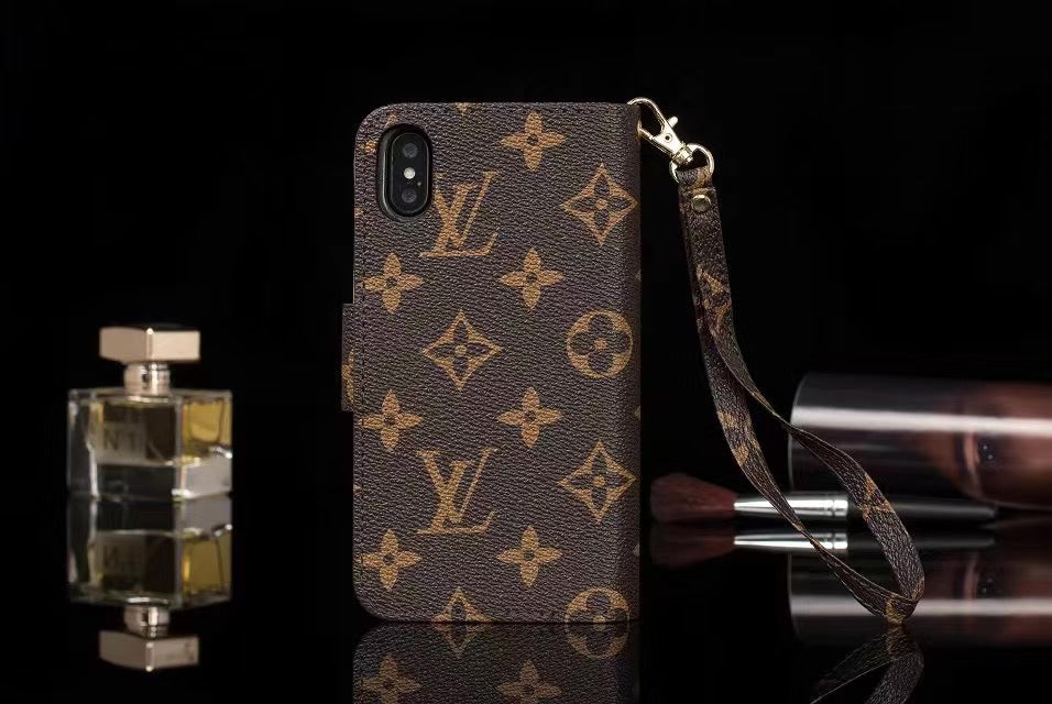 Louis Vuitton Leather Wallet Phone Case For iPhone 7/8 Plus 50% Off – Phone Swag