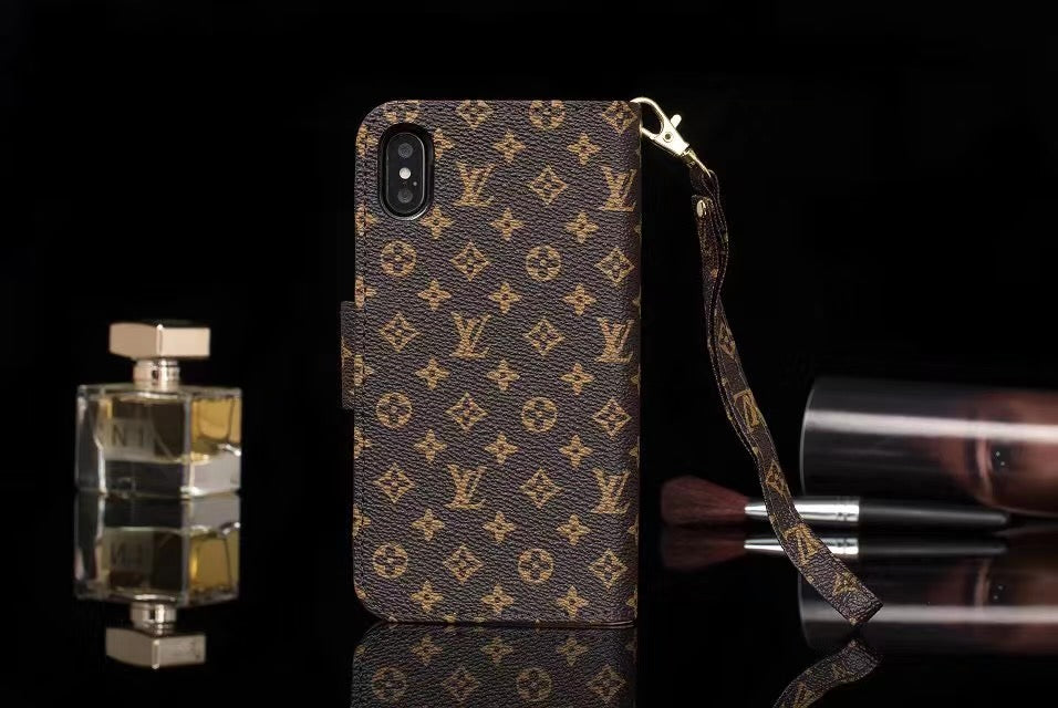 Louis Vuitton Leather Wallet Phone Case For iPhone 7/8 Plus 50% Off – Phone Swag