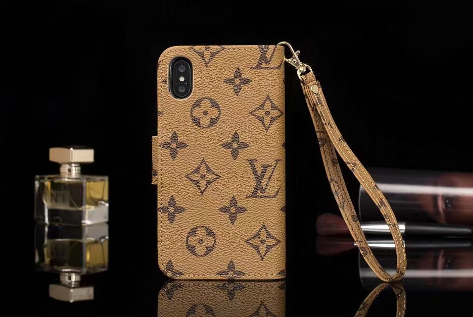 Louis Vuitton Leather Wallet Phone Case For iPhone 7/8 Plus 50% Off – Phone Swag