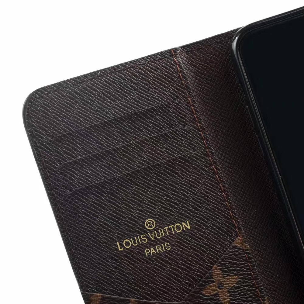 Louis Vuitton Leather Wallet Phone Case For iPhone 6/6s Plus 50% Off – Phone Swag