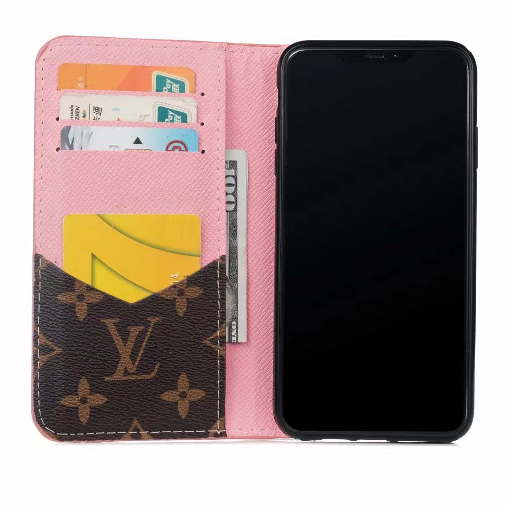 Louis Vuitton Leather Wallet Phone Case For iPhone 11 50% Off Retail – Phone Swag