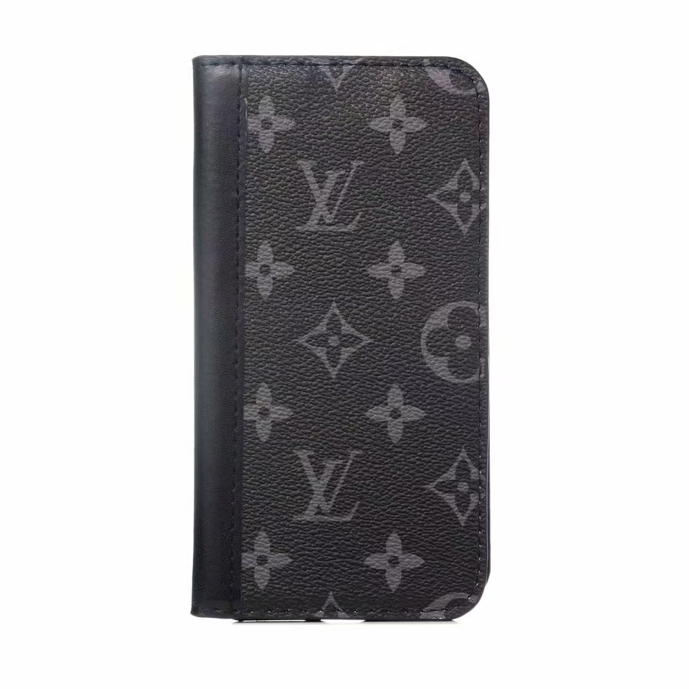 Louis Vuitton Leather Wallet Phone Case For iPhone X 50% Off – Phone Swag