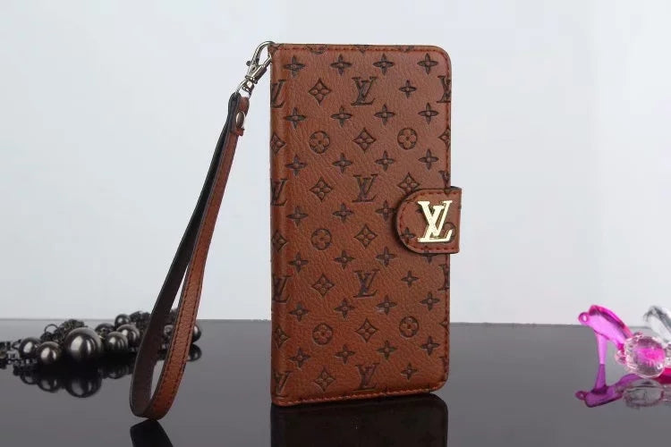 Louis Vuitton Leather Wallet Case For Apple iPhone 7/8 Plus 50% Off – Phone Swag