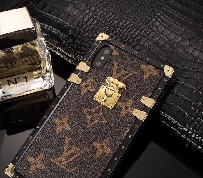 Louis Vuitton Leather Trunk Case For Apple iPhone Swag