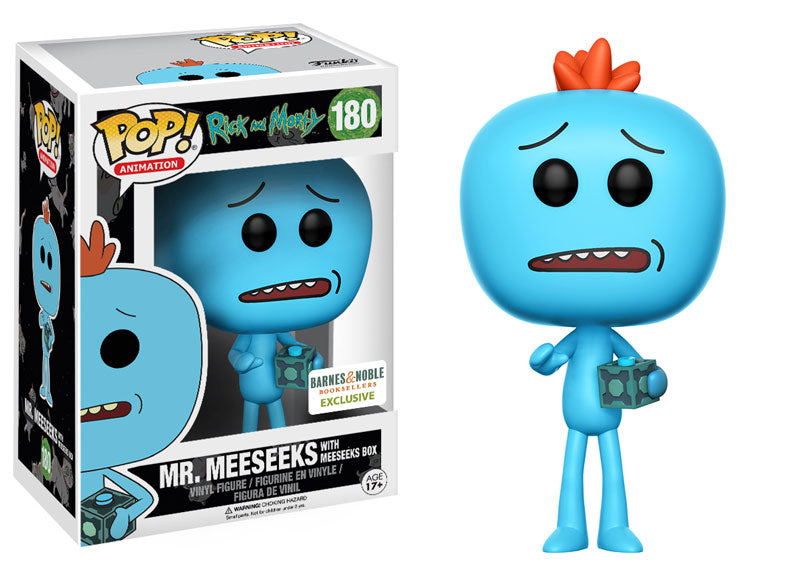 Pop Rick Morty Mr Meeseeks With Meeseeks Box Barnes